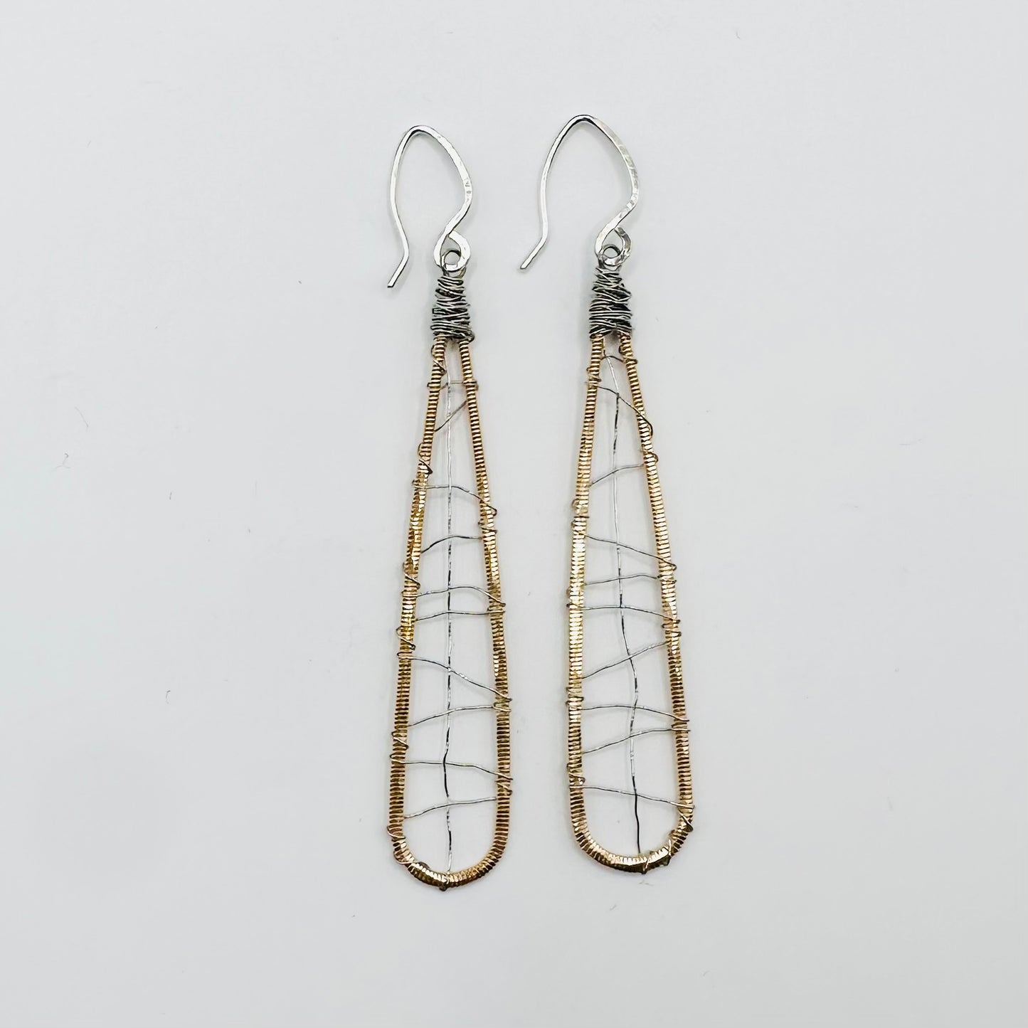 Long Drop Web Earrings
