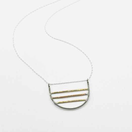 U-Shape Necklace w/Accents