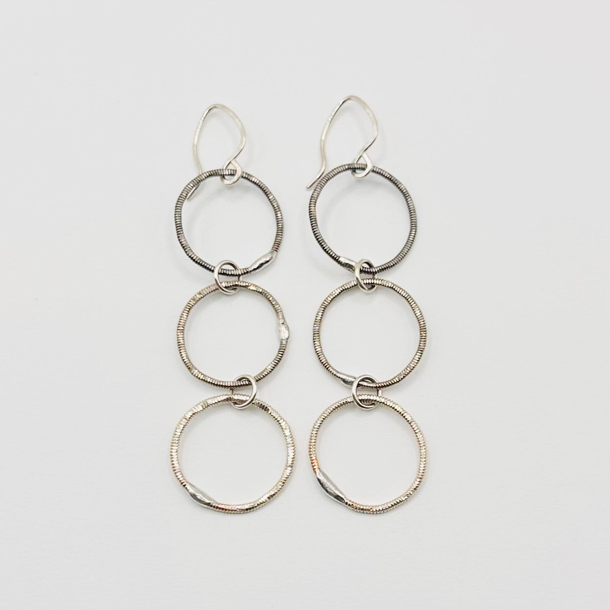 Triple Circle Dangle Earrings