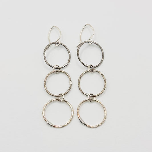 Triple Circle Dangle Earrings