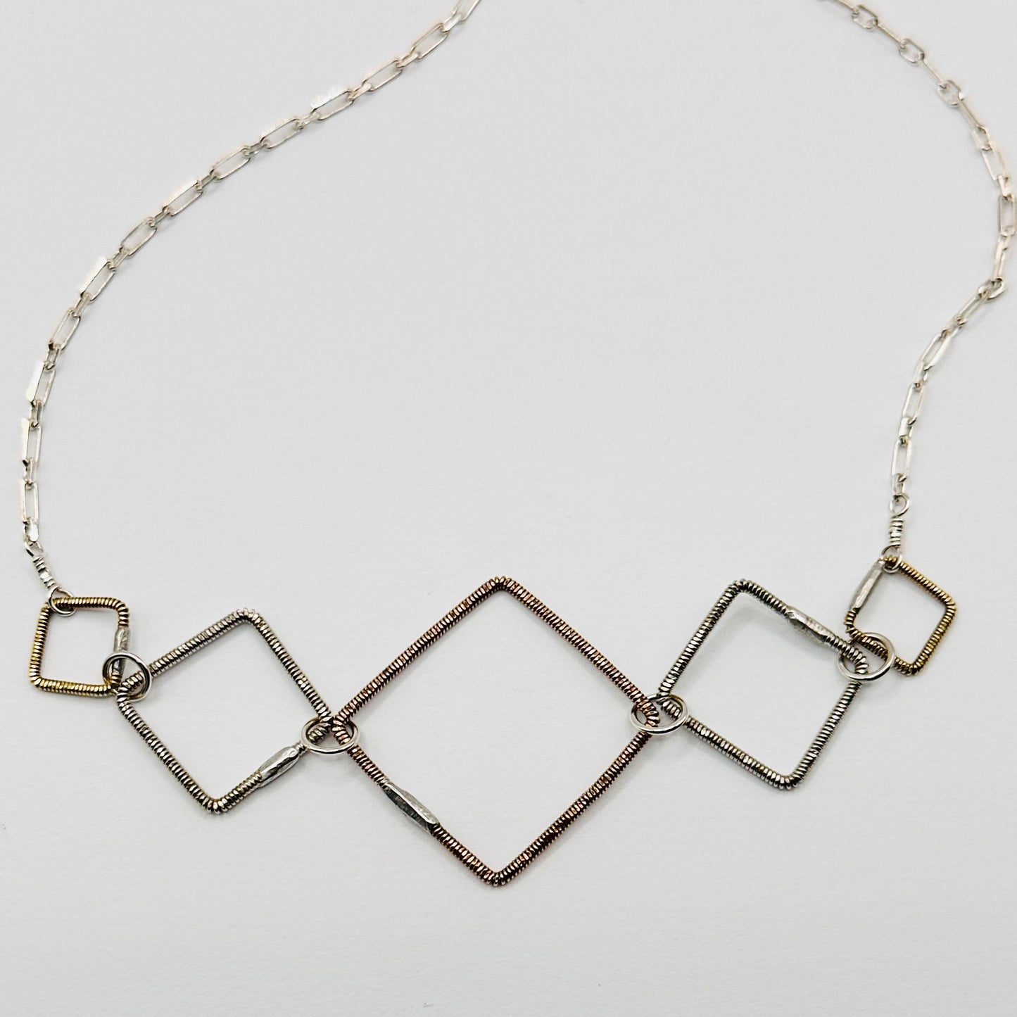 Five square necklace