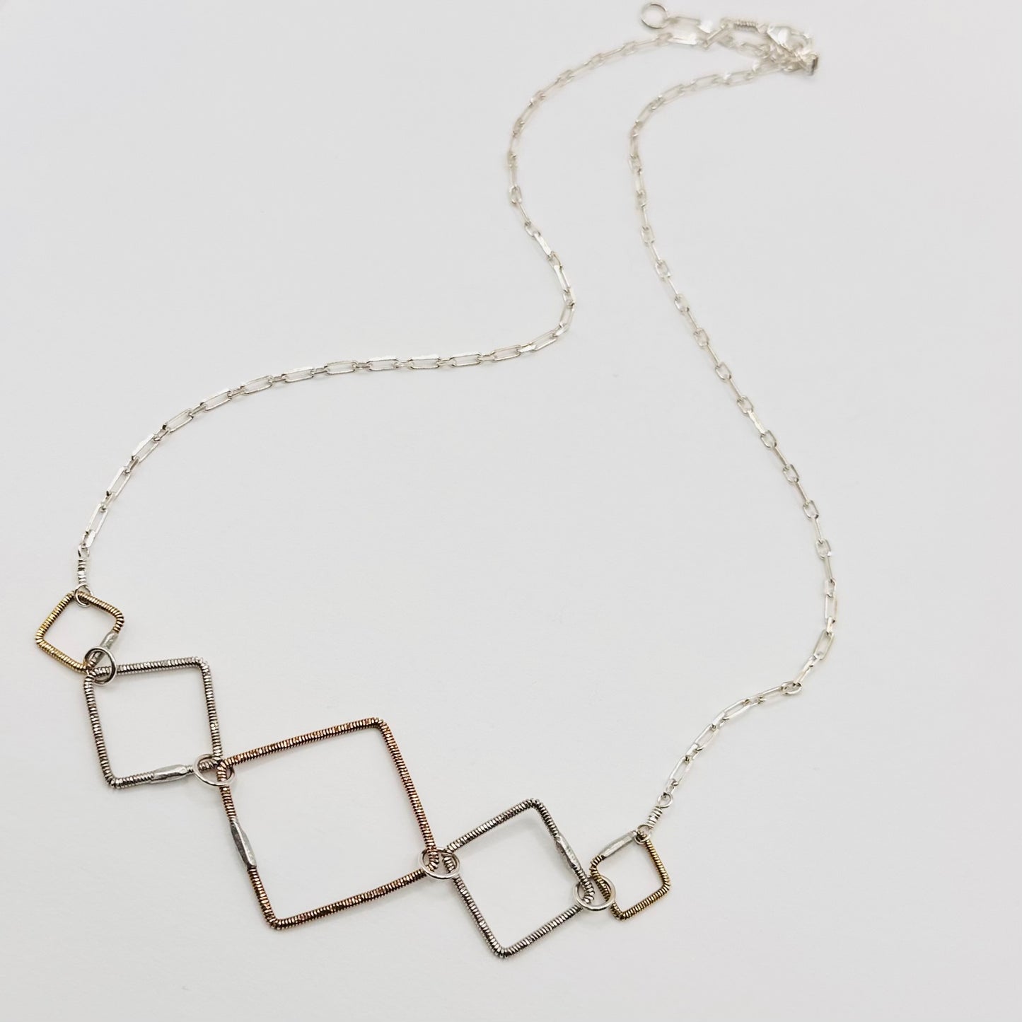 Five square necklace
