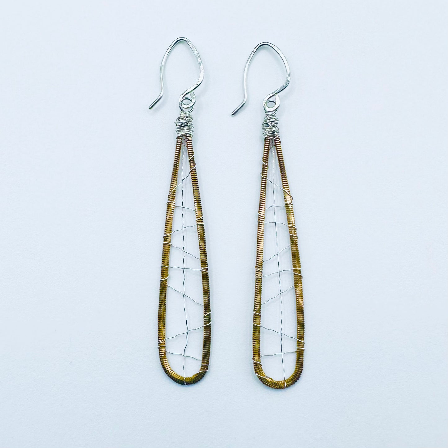 Long Drop Web Earrings
